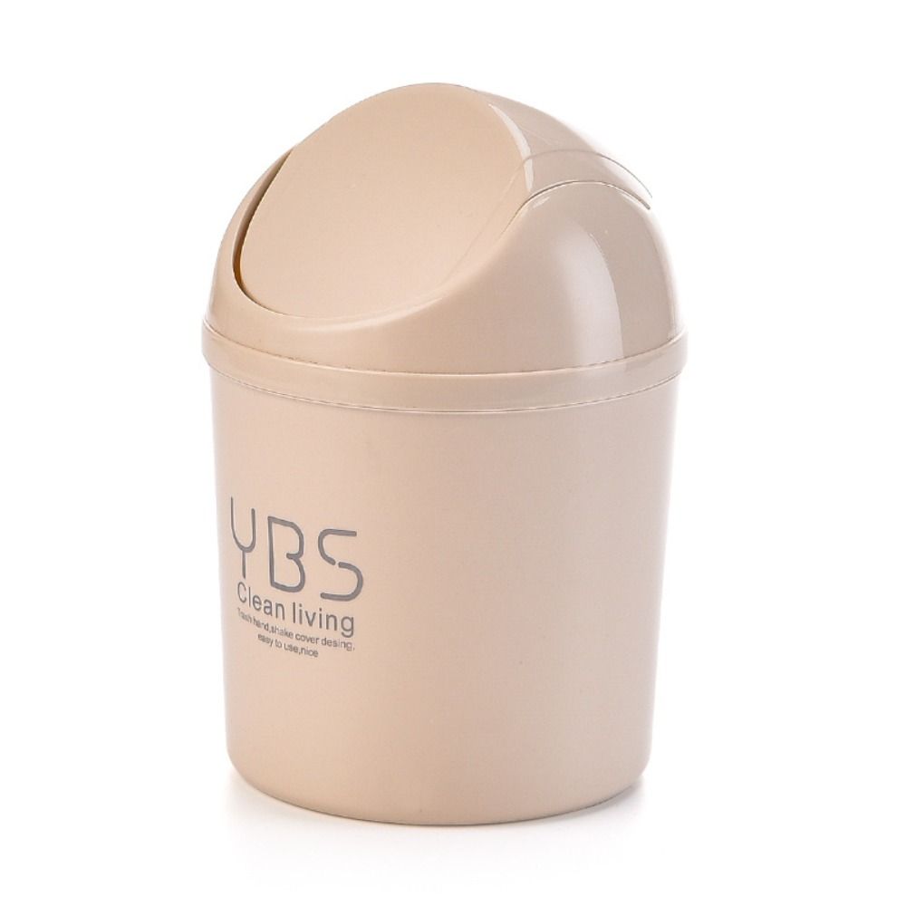 CHARDRUSHRU Container Ash Urns Storage Box Mini Bin Basket Dustbin Desktop Garbage Rolling Cover Can Trash Waste