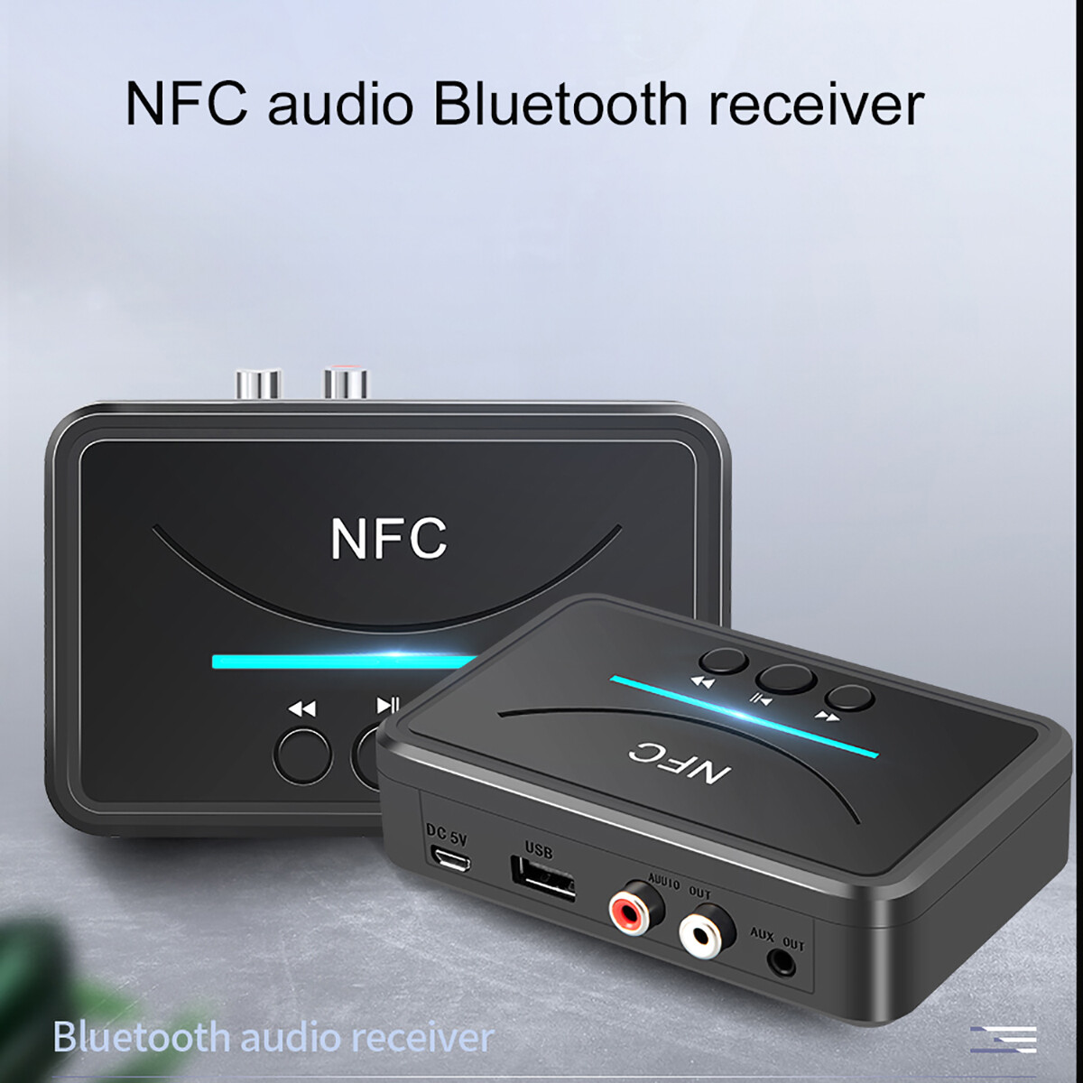 BT200 NFC Bluetooth 5.0 Audio Receiver 3.5mm AUX RCA Jack Hifi Wireless Adapter Auto On/OFF For Car BT Audio Adapter