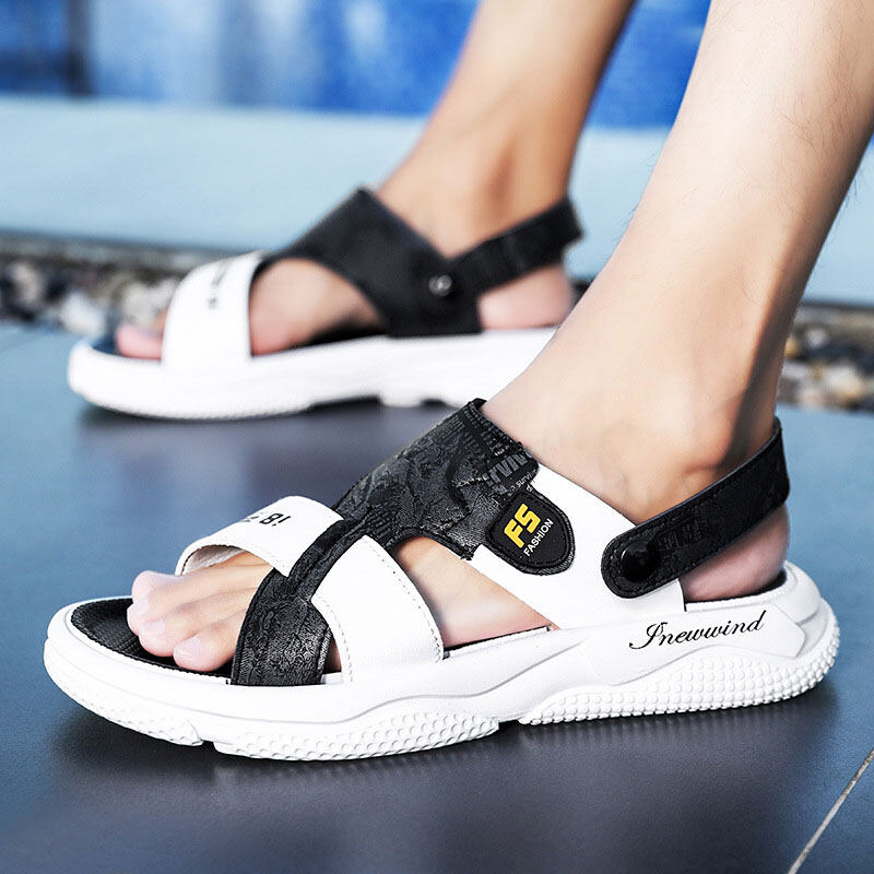 VASIBAEN sandals and slippers for men which is crafted with knit material and with non-slip sole