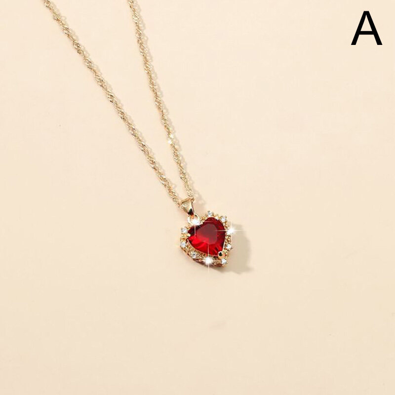 Letian 1 Chiếc Mặt Dây Chuyền Trái Tim Thanh Lịch Vòng Cổ Nữ Quà Tặng Trang Sức Dây Chuyền Ngắn Hàng Ngày Tiệc Cưới Phụ Kiện Nữ Sang Trọng