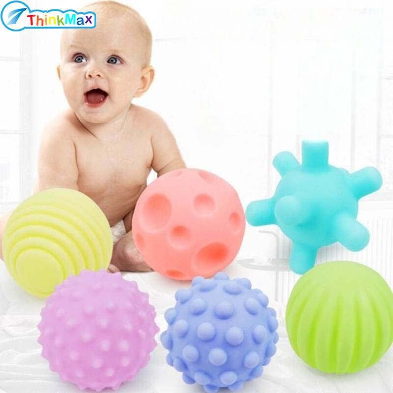 Bộ 6 Sản Phẩm Đồ Chơi Cảm Giác Cho Bé Bóng Chạm Tay Họa Tiết Đồ Chơi Phát