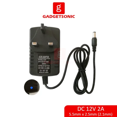 AC To DC 12V 2A Power Supply 5.5mm 2.5mm 2.1mm Switching Power Adapter Converter Malaysia UK Plug 12V2A Adaptor Charger