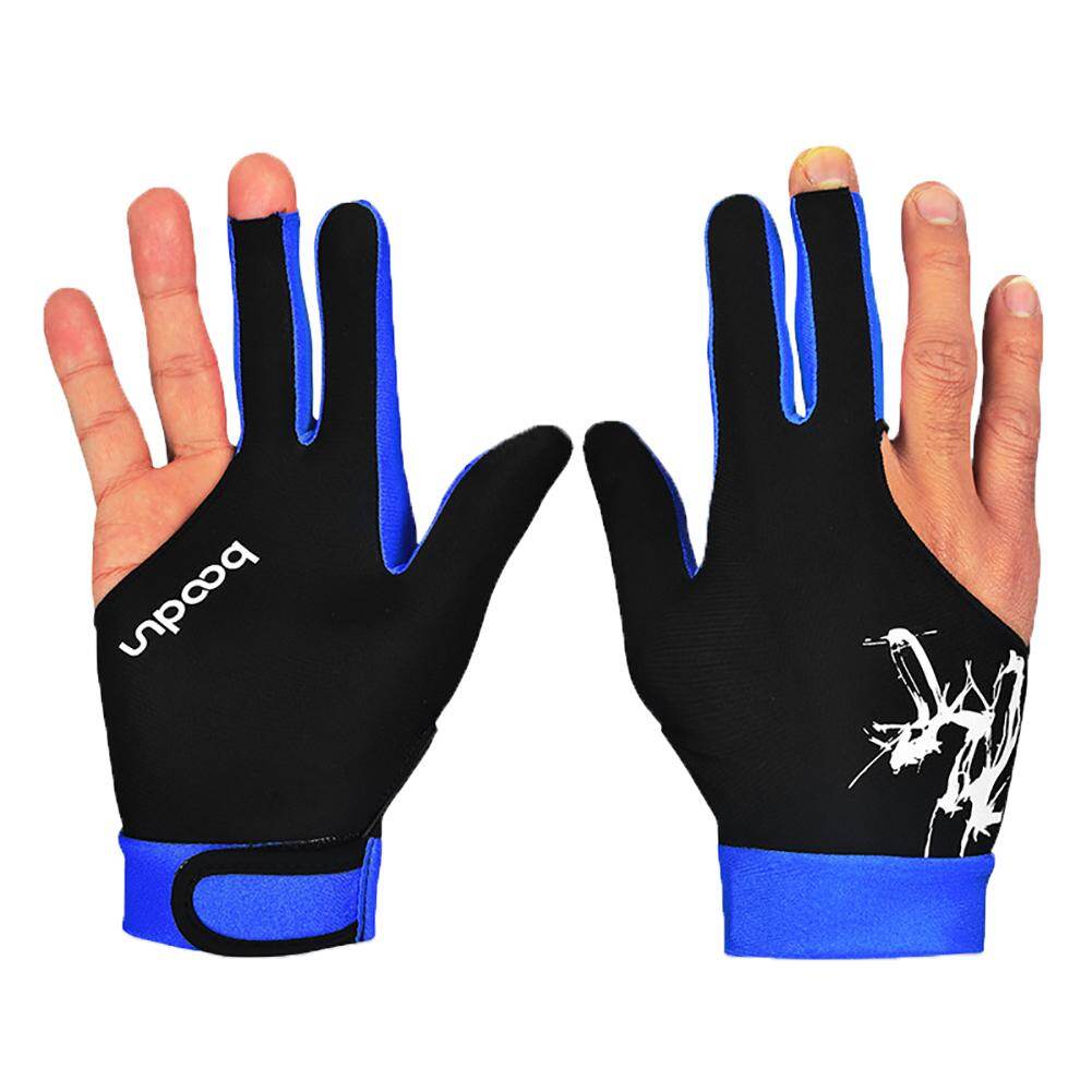 Honrane 1Pc Fashion Left/Right Hand Unisex 3 Finger Elastic Billiard Snooker Pool Glove