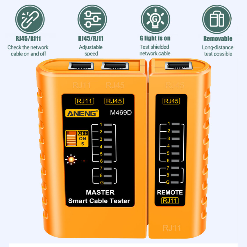 Cable Lan Tester Network Cable Tester RJ45 RJ11 LAN Cable Tester Networking Tool Network Repair