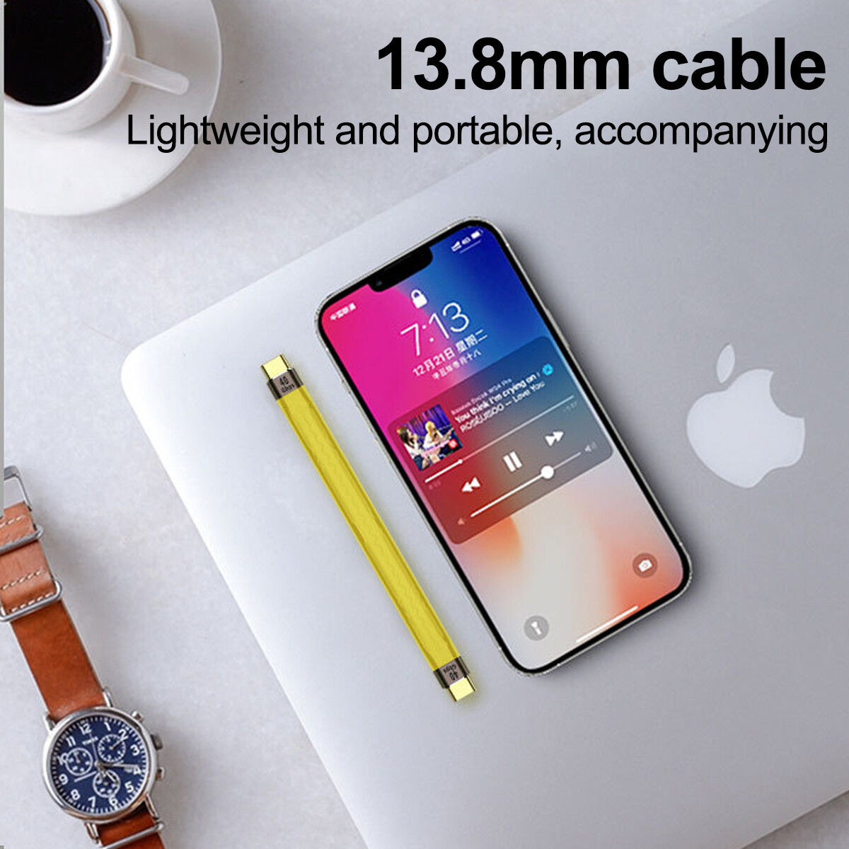 FONKEN USB 4.0 Gen3 Thunderbolt 3 Cáp Dữ Liệu PD 100W 5A Nhanh Sạc USB C Để Loại C Cáp 8K 60Hz Cáp USB Loại C 40Gbps Cáp Dữ Liệu