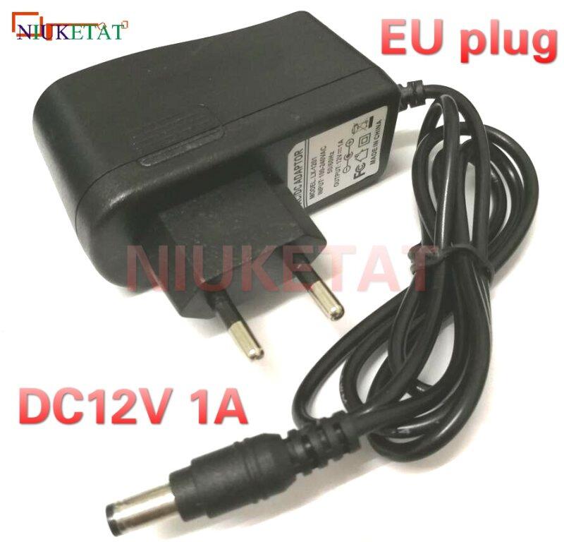 1pcs Dc 12v 1a Ac100v-240v Eu Plug Converter Power Supply Adapter 12v1a 1000ma Interface 5.5mm*2.1mm2.5mm Drive Led Strip