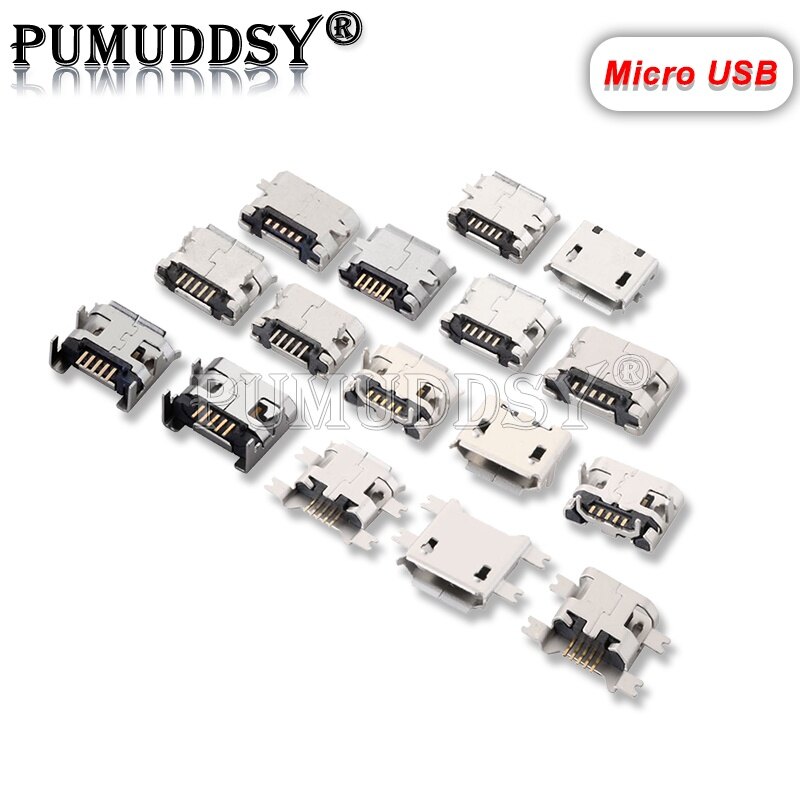 Micro USB 5 pin SMT Ổ cắm nối loại B nữ vị trí SMD DIP dnigef sạc USB kết nối 2pin SMD/Dip 10 cái hjxrhgal