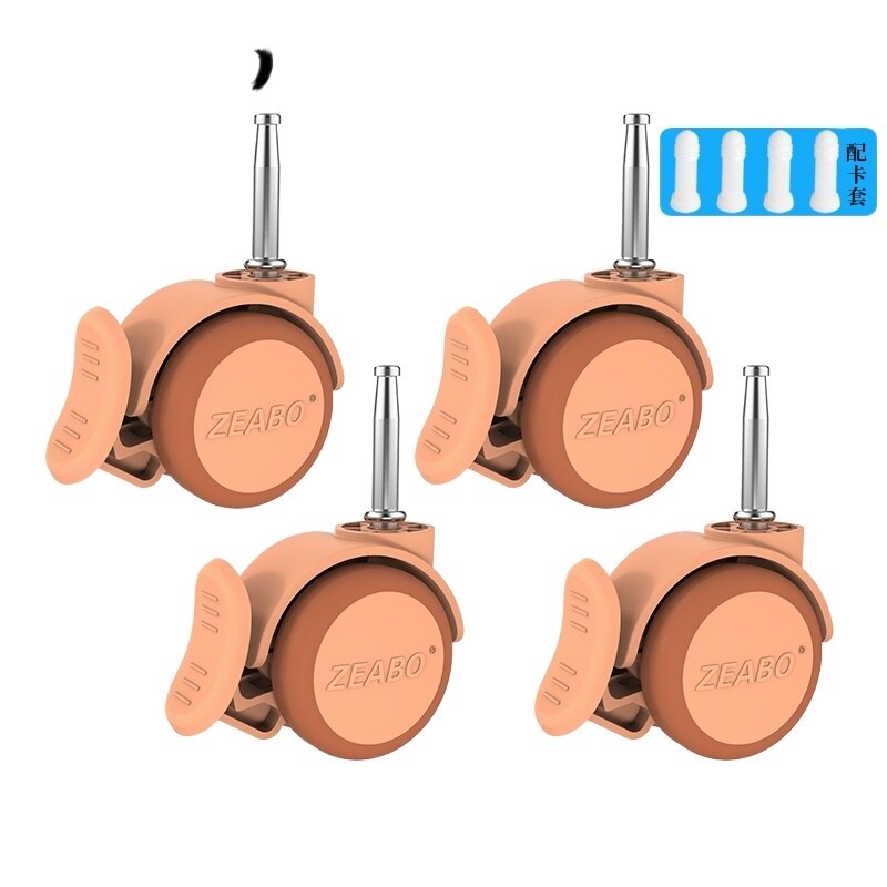 (4 packs) crib caster insert rod wheel accessories universal with brake double silent Lazada