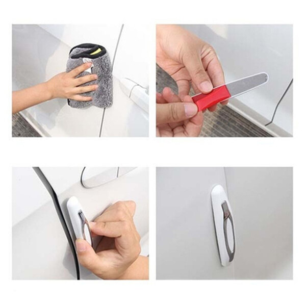 4 Dải Chống Va Chạm Cửa Xe Hơi Dải Bảo Vệ Miếng Đệm Bảo Vệ Chống Trầy Xước Miếng Dán Cao Su Xe Hơi Bảo Vệ Cạnh Cửa Ô Tô
