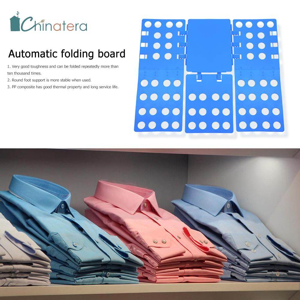 [Chinatera] Plastic Garment Folding Board Shirt Adjustable Clothes Holder Wardrobe Storage Organizing for Home Storage Tools