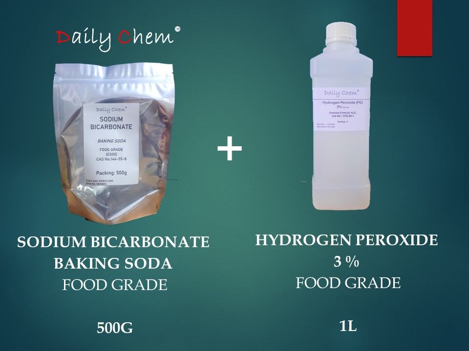 Sodium Bicarbonate (Baking Soda) + Hydrogen Peroxide 3 SET