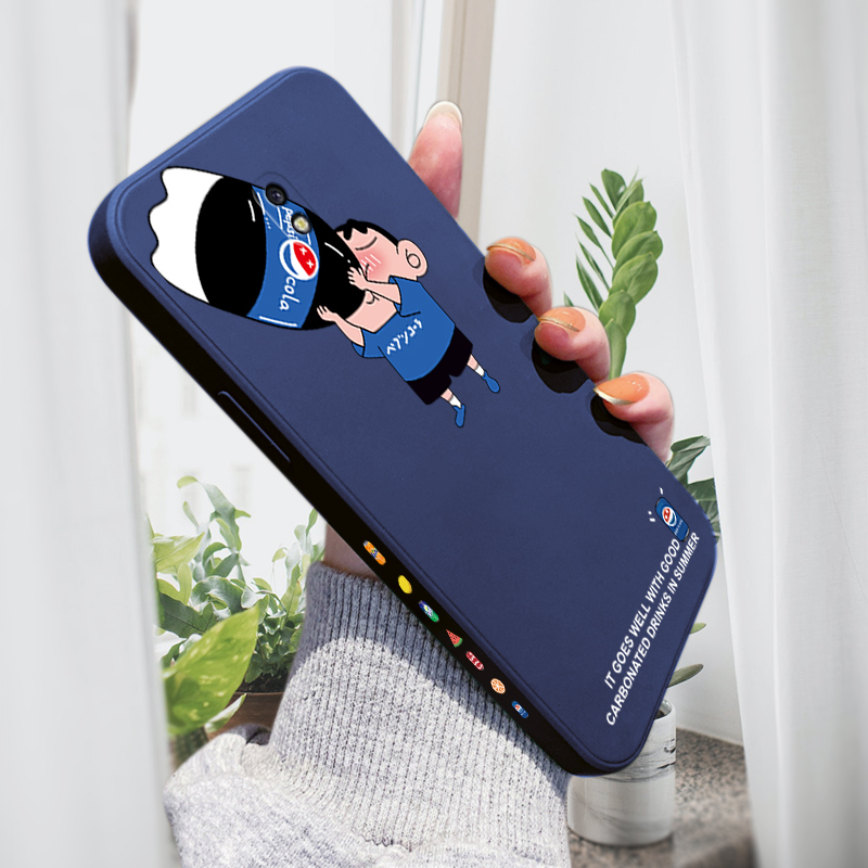 Phone Casing For Samsung Galaxy J7 J7 2015 J7 2017 J730 J7 Core J7 Pro HP Case Cartoon Pepsi Fanta Sprite Coca Shinchan Phone Case Square Edge Silicone Casing Full Cover Camera Case