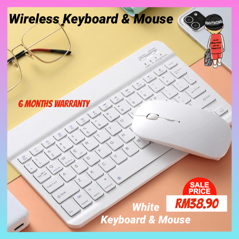 Wireless Bluetooth Keyboard With Mouse Combo Set Portable Compatible With Tablet For Huawei Pad For Ipad For Samsung Tab Malaysia