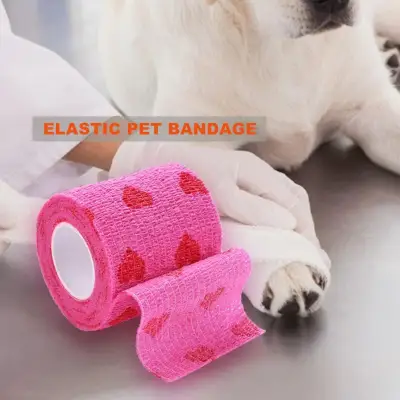Pet Dog Cat Medical Elastic Bandage Non-woven Pet Self Adherent Wound Tapes