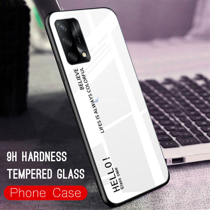 Ốp Kính Cường Lực Gradient Chống Sốc Cho OPPO A95 4G /A74 4G Ốp Lưng Bảo Vệ Toàn Bộ
