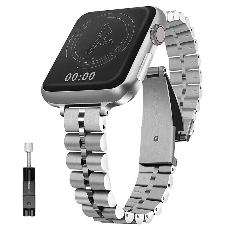 Stainless Steel Strap for Apple Watch  49mm 41mm 45mm 38mm 42mm 40mm 44mm Metal Bracelet for i  Watch Series 8 7 6 SE 5 4 3 2 1 Replacement Strap