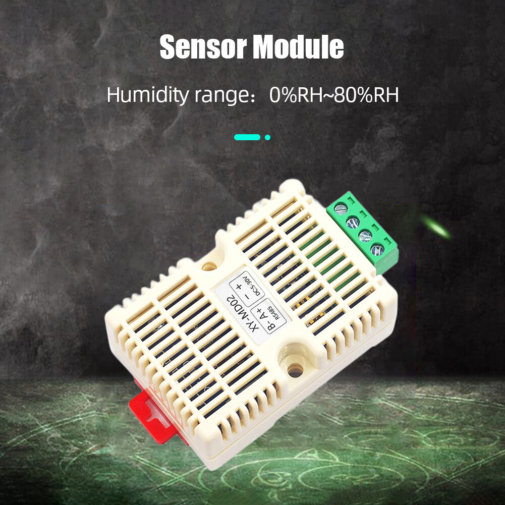 【ANENG】XY-MD02 Temperature Sensor Module High Precision DC5-30V Temperature-Humidity Sensors 1000M RS485 Signal Modbus-RTU Protocol Standard 35mm Rail Mount