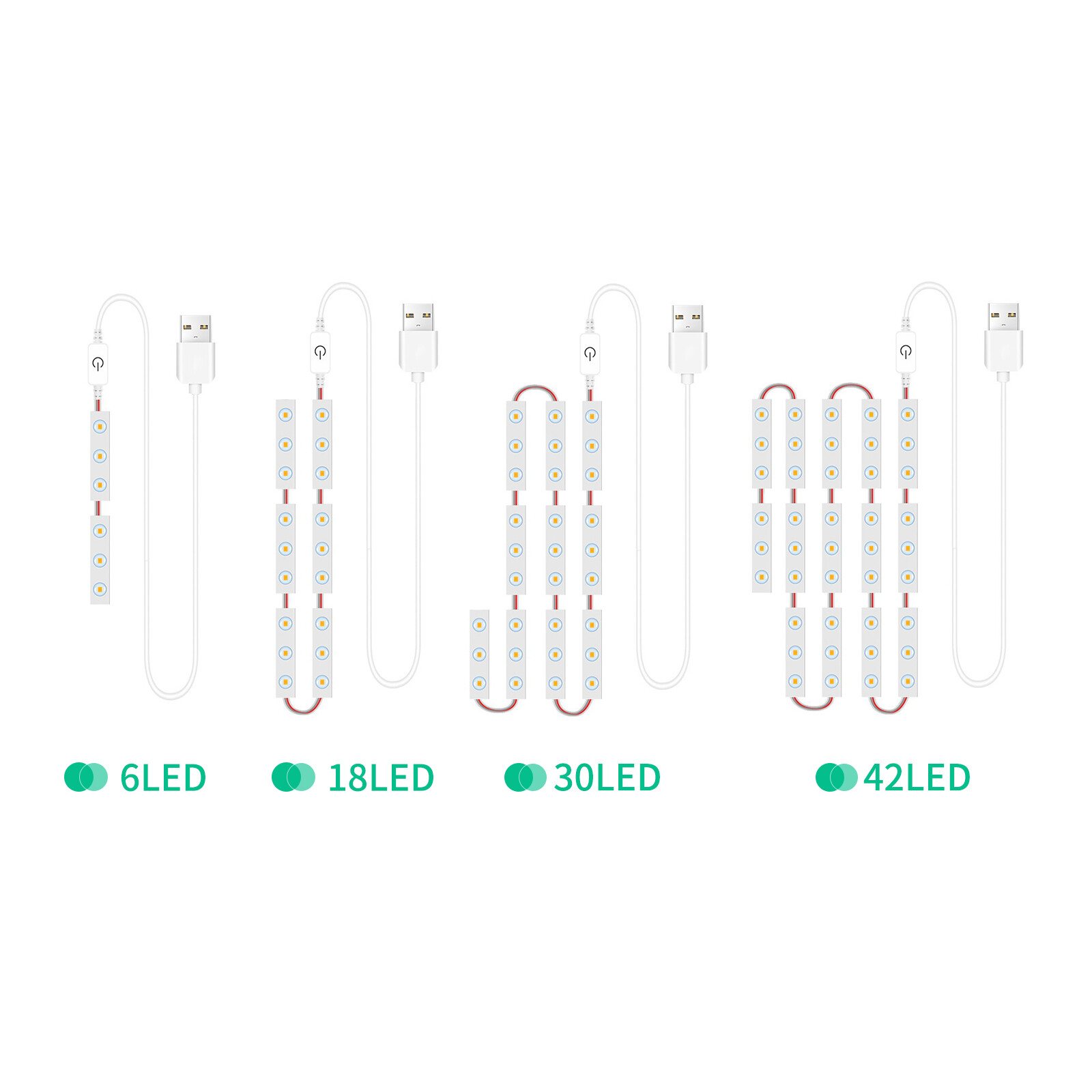 LED Makeup Mirror Lights 42LEDs Dimmable Touch Control Vanity Mirror Lights Bathroom Mirror Light with USB Cable LED Strip Lights Dressing Mirror