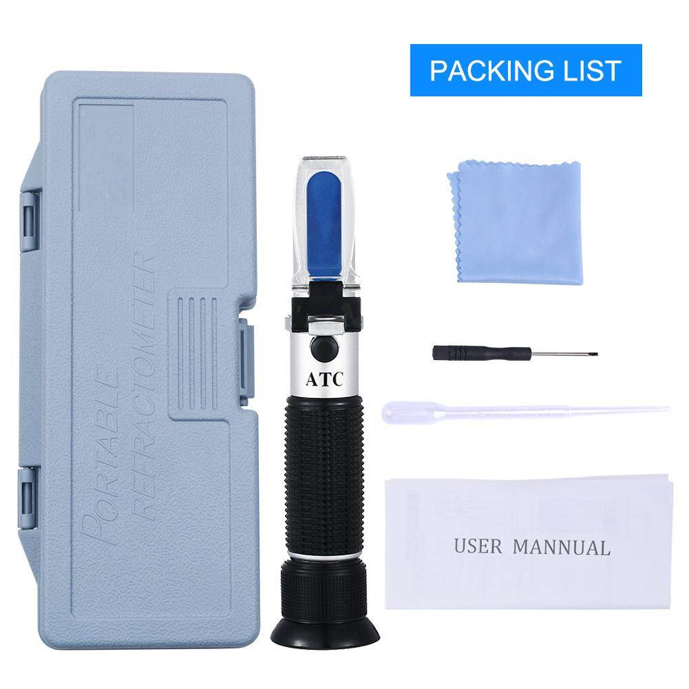 Yieryi Cầm Tay 0-80% Brix Khúc Xạ ATC Tập Trung Cao Đường Công Cụ Test Trái Cây Vị Ngọt Đồng Hồ