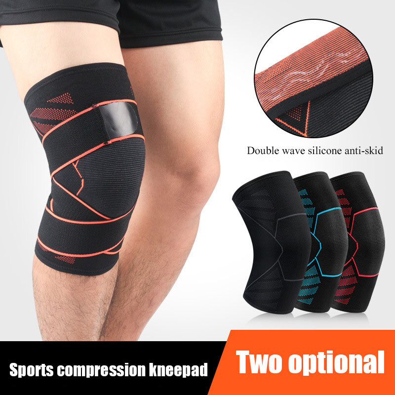 Sports Knee Support Pad High Compression Silicone Padded Knee Support Sleeve Brace Support for Sport Joint Pain Arthritis Relief