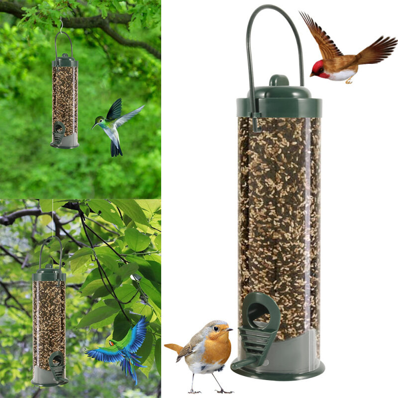 Dụng Cụ Cho Chim Ăn Loại Treo Ngoài Trời Pet Bird Hạt Giống Thức Ăn Cây Vườn Đồ Ăn Nhẹ Xô Chủ Bird Feeder Trạm Thức Ăn