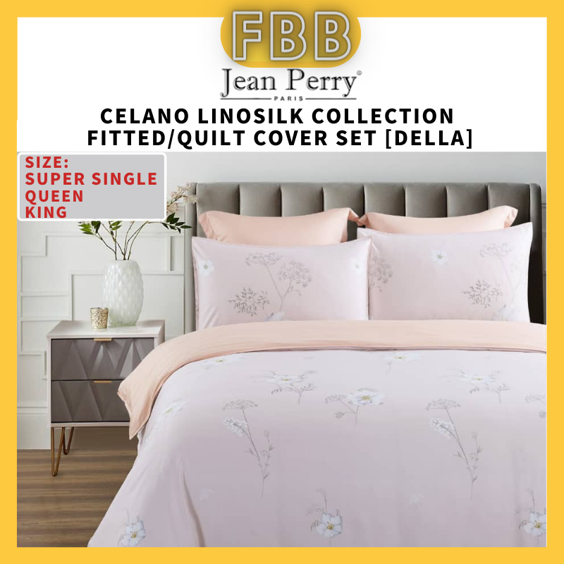 Jean Perry Bedsheets 980TC 8 Designs FITTED QUILT COVER SET CELANO