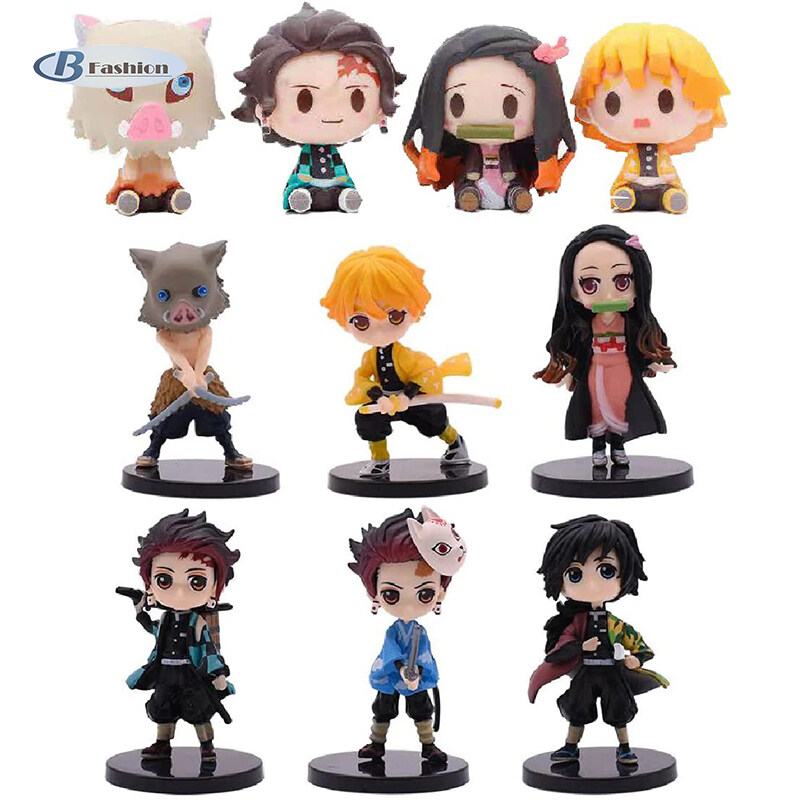 10pcs Set Demon Slayer Action Figure Kimetsu No Yaiba Nezuko Demon 