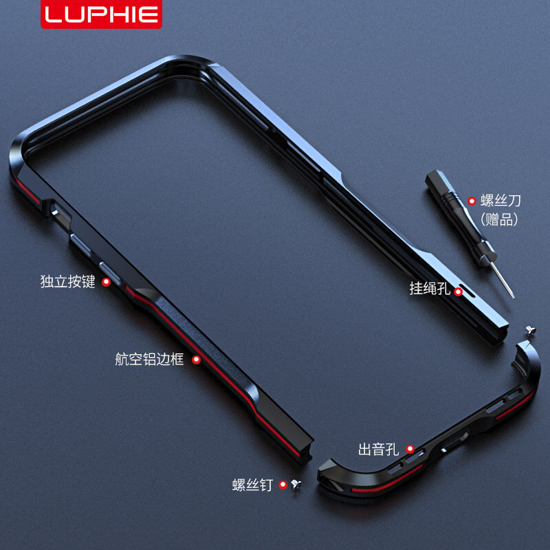 Luphie Armor case For iPhone 11 11Pro 11 Pro max iPhone 12 12Pro 12 Pro Max Case Shockproof Armor Metal Bumper Irregularly Aluminum Cover For iPhone 12 Mini