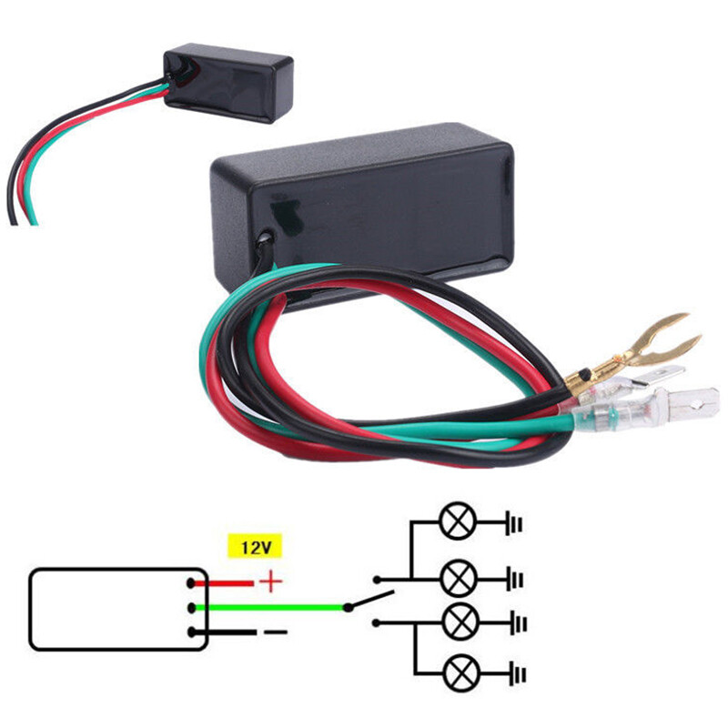 BOKALI ​3Pin 12V Universal Motorcycle LED Turn Signal Light Blinker Flasher Relay