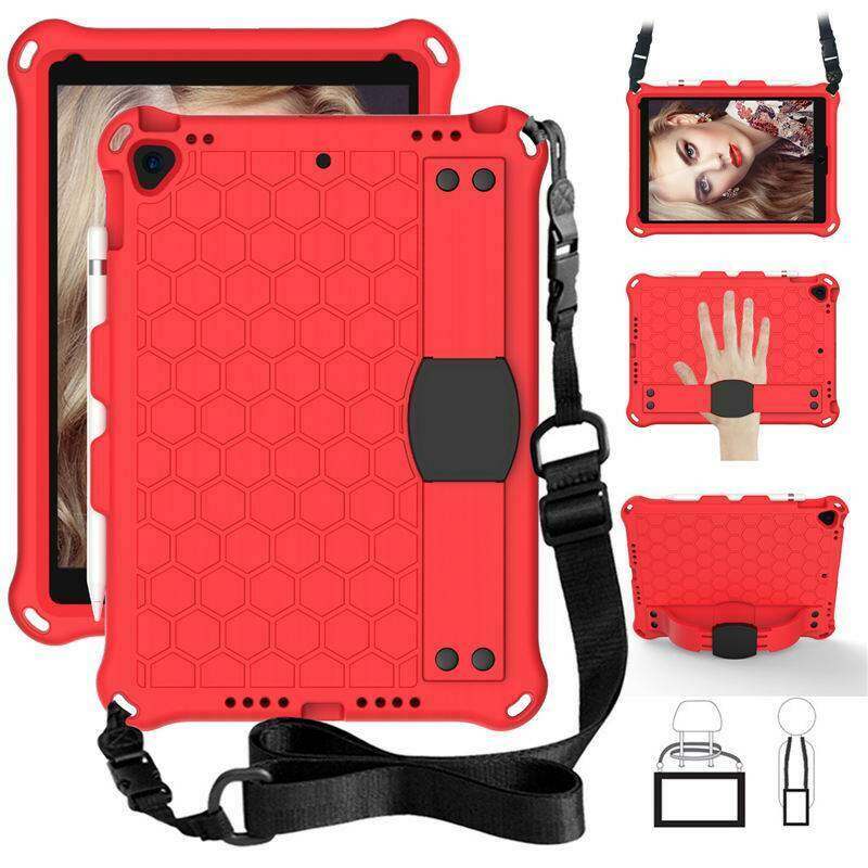 For ipad 9th 8th 7th gen 10.2",ipad pro 10.5'' 2017,ipad air 3rd gen 10.5'' 2019 kids eva stand case cover with shoulder strap