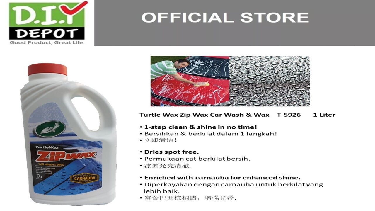 Turtle Wax Zip Wax Car Wash with Wax T5926 1L Lazada