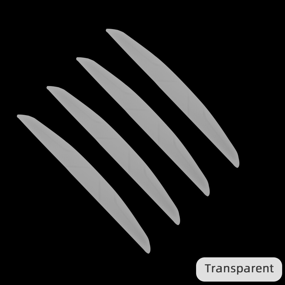 4PCS Car Door Transparent Anti-collision Protector Bar Sticker Side Edge Protection Car Rear-view Mirror Decorative Rubber Strip