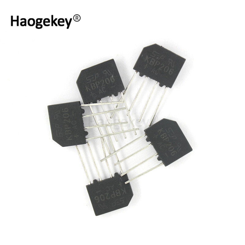 5pcs/lot kbp206 2a 600v diode bridge rectifiers dip