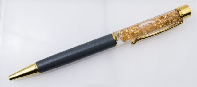 Luxury Metal Ballpoint Pen 0.7mm Flow Oil Crystal Gold Foil Ball Point Pen Customize Engrave Logo