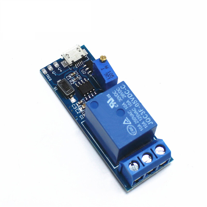 Mạch hẹn giờ điện DC 5V-30V Micro USB có thể điều chỉnh tăng hiệu điệu thế lên 12V 24V - intl