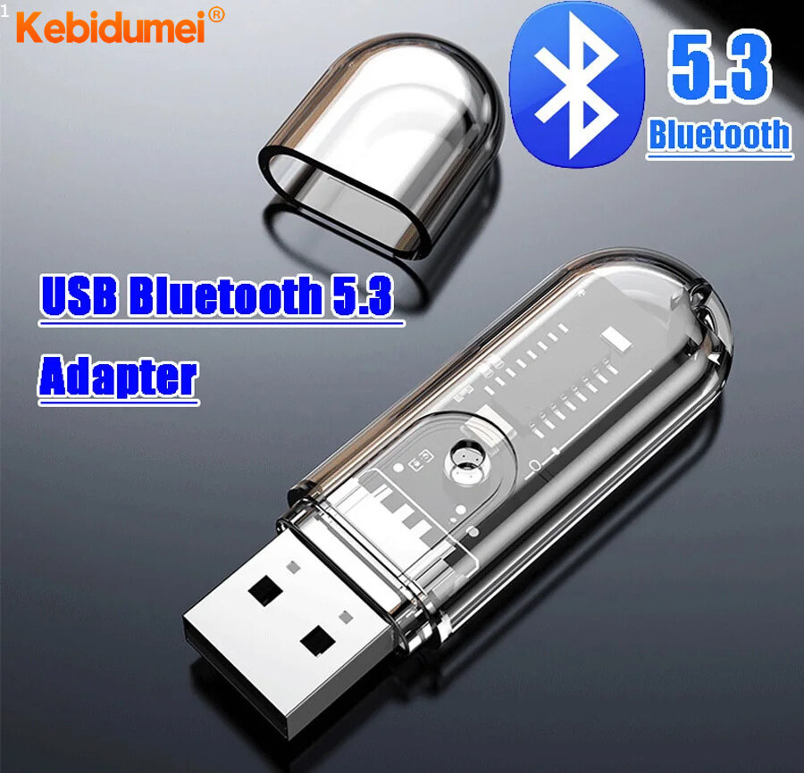 Kebiumei Bộ chuyển Bluetooth USB 5.3 cho Loa không dây âm thanh chuột bluetooth Dongle Bộ chuyển đổi USB Bluetooth 5.3 Receiver Transmitter