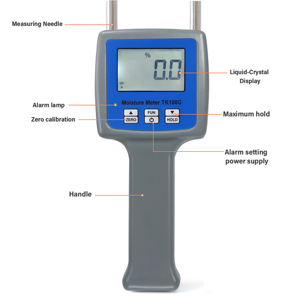 Yieryi TK100G Grain Moisture Meter Wheat Maize Corn Soya Beans Paddy Rice Sorghum flour Moisture Tester for Farming