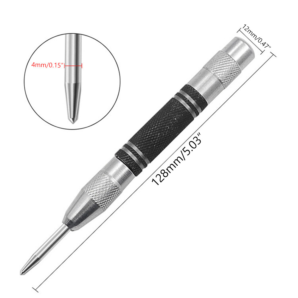 Super Strong Automatic Center Hole Punch 128mm/155mm Spring Loaded