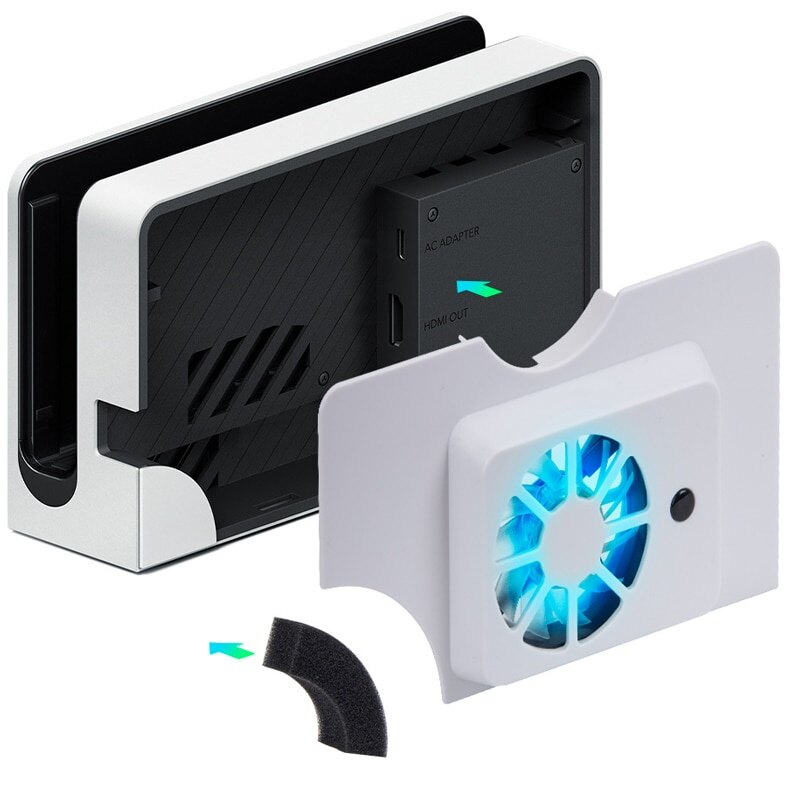 Nintendo Switch Phụ Kiện Oled Đế Làm Mát Quạt Làm Mát USB Giá Đỡ Bảng Điều Khiển Trò Chơi Bên Ngoài Quạt Tản Nhiệt Cho NS OLED
