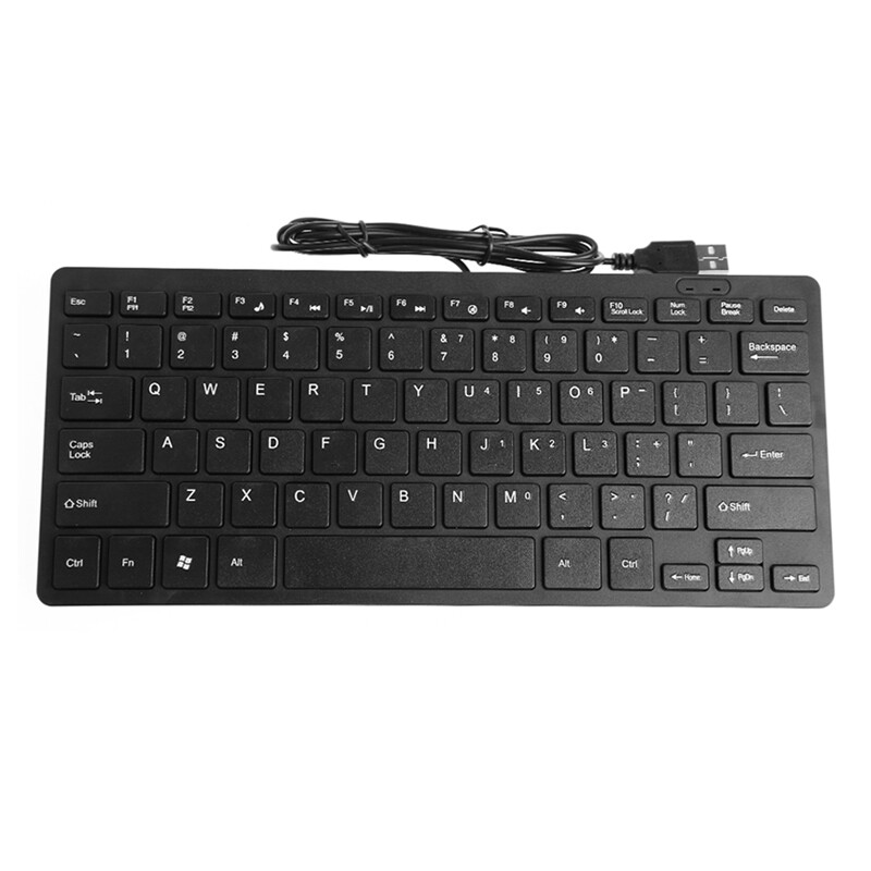 Mini Slim Multimedia USB Wired External Keyboard For Notebook Laptop PC Computer