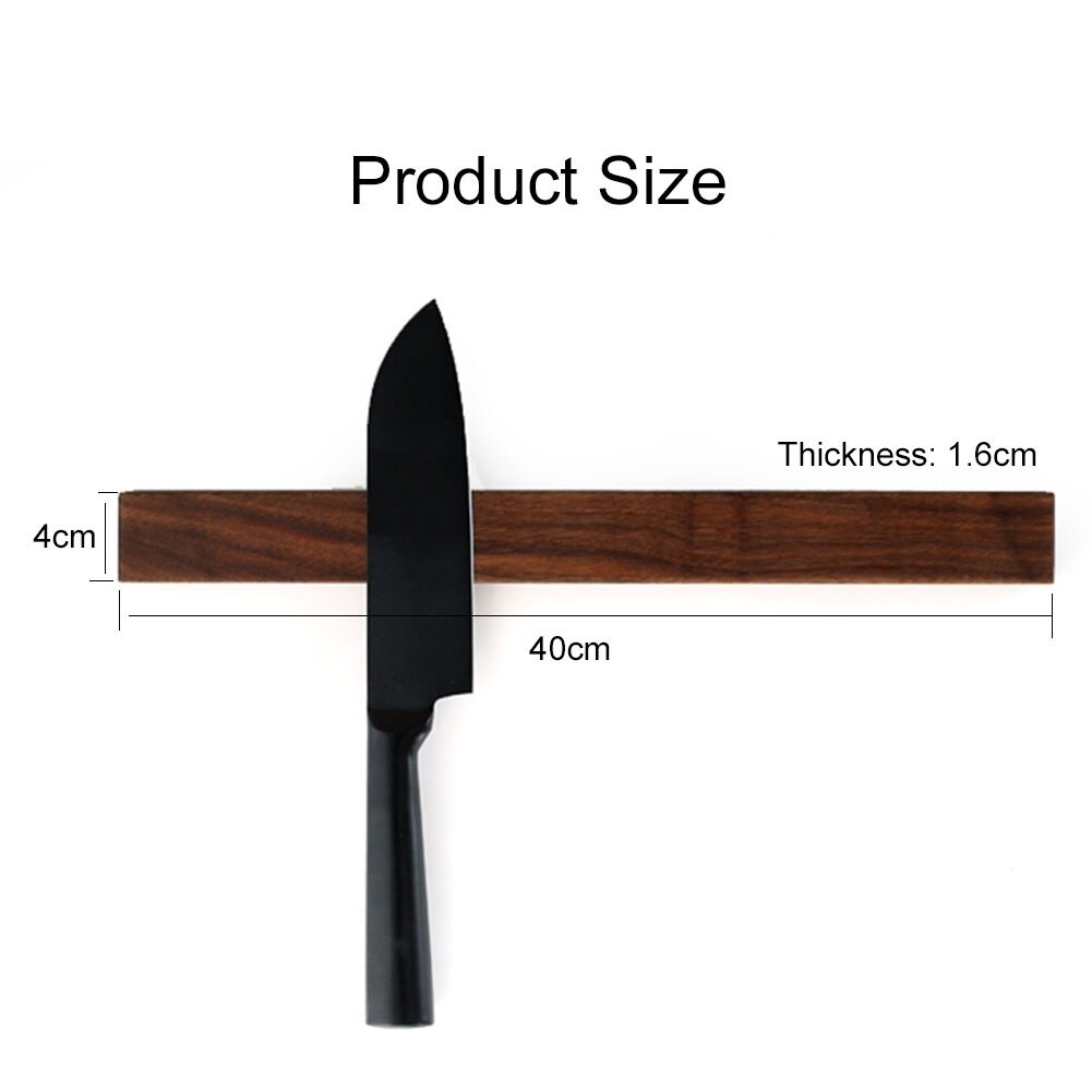 Caoshs▬  Kitchen knife accessories has been fitted with a magnetic knife hold wooden multi-function bar magnetic Tsu knife rack full tool holder on the wall