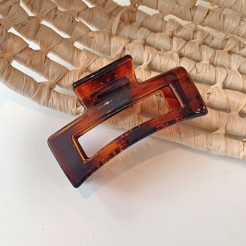 【Fairy Castle】Women's Hair Clip Big Strong Hold Hairpin Multi-function Rectangular Thick Solid Color Shark Hair Clip 6 Colors Available