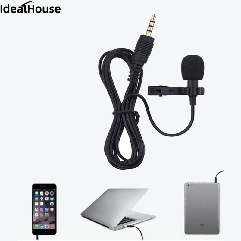 IDealHouse【ready stock】3.5mm Clip On Mini Lapel Lavalier Microphone