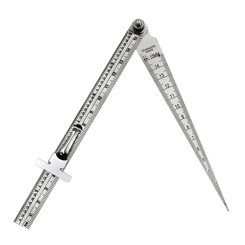2pcs / set Feeler Gauge Welding Taper Gap Gauge Portable Depth Ruler Hole Inspection Tool Feeler Gauge Gap Gage Rules