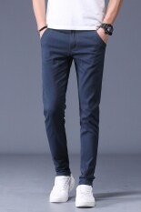 Loldeal Màu Trơn Chinos Quần Dài Vải Cotton Thời Trang Đơn Giản Thoải Mái Thon Gọn