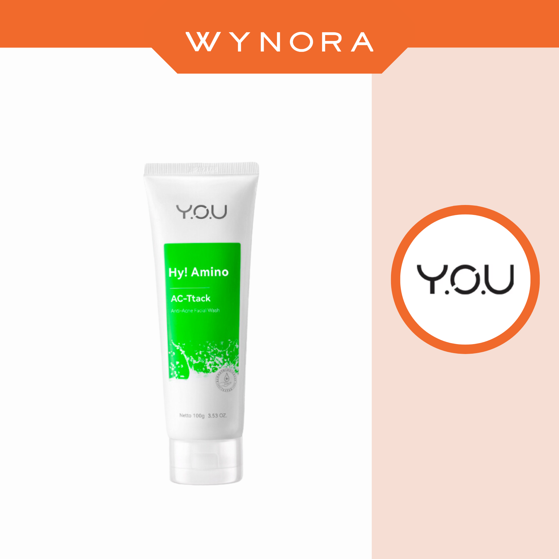 YOU Hy! Amino ACTtack Anti Acne Facial Wash 100ml Lazada