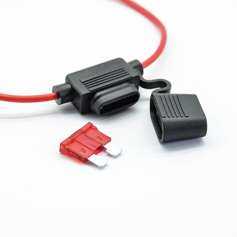 5PcsWaterproof Ổ Cắm Điện Nhỏ Blade Loại Inline Cầu Chì InLine Holders Với 10A Cầu Chì Auto Car Thay Thế Cầu Chì Chiều Dài 16AWG