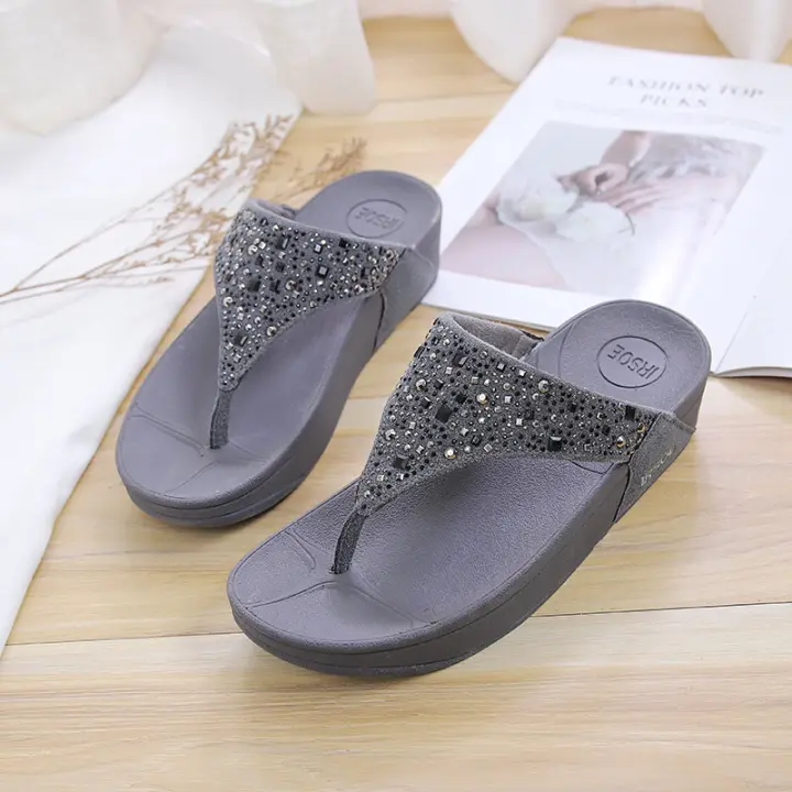 glitter thong sandals