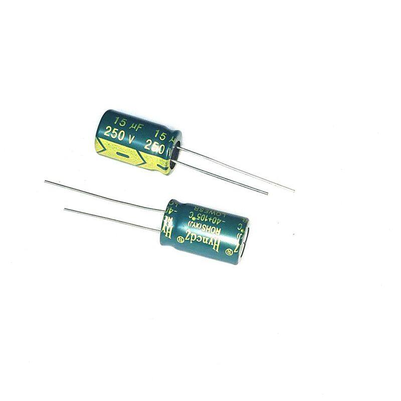 10pcs 15uf 250v 15mfd 250wv 10*16mm 105c radial aluminum electrolytic capacitor