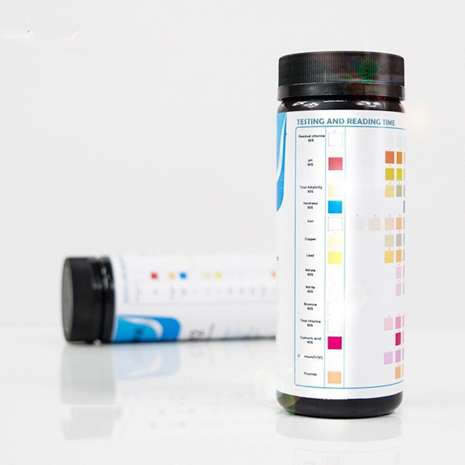 Baoblaze 50 Pcs 14-in-1 Home Drinking Water Test Strips Kit Water Quality Test Tool